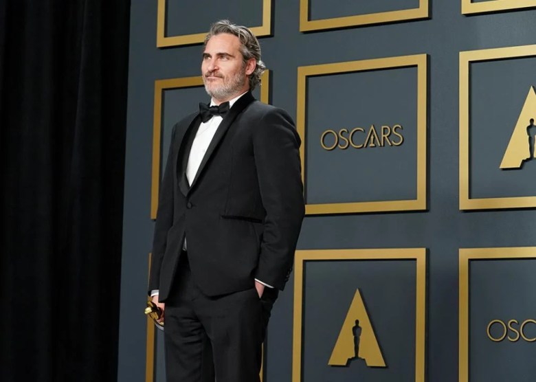 3. Joaquin Phoenix's Repeated Stella McCartney Suit (2020) Joaquin Phoenix in his Stella McCartney suit during the 92nd Annual Academy Awards at Hollywood and Highland on February 09, 2020 in Hollywood, California.