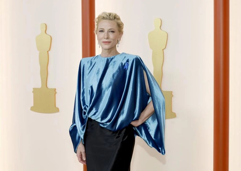7. Cate Blanchett's Archival Louis Vuitton Ensemble (2023) Cate Blanchett during the 95th Annual Academy Awards on March 12, 2023 in Hollywood, California.
